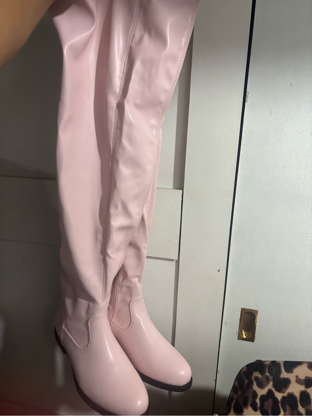 Over-the-Knee  Boots in Light Pink